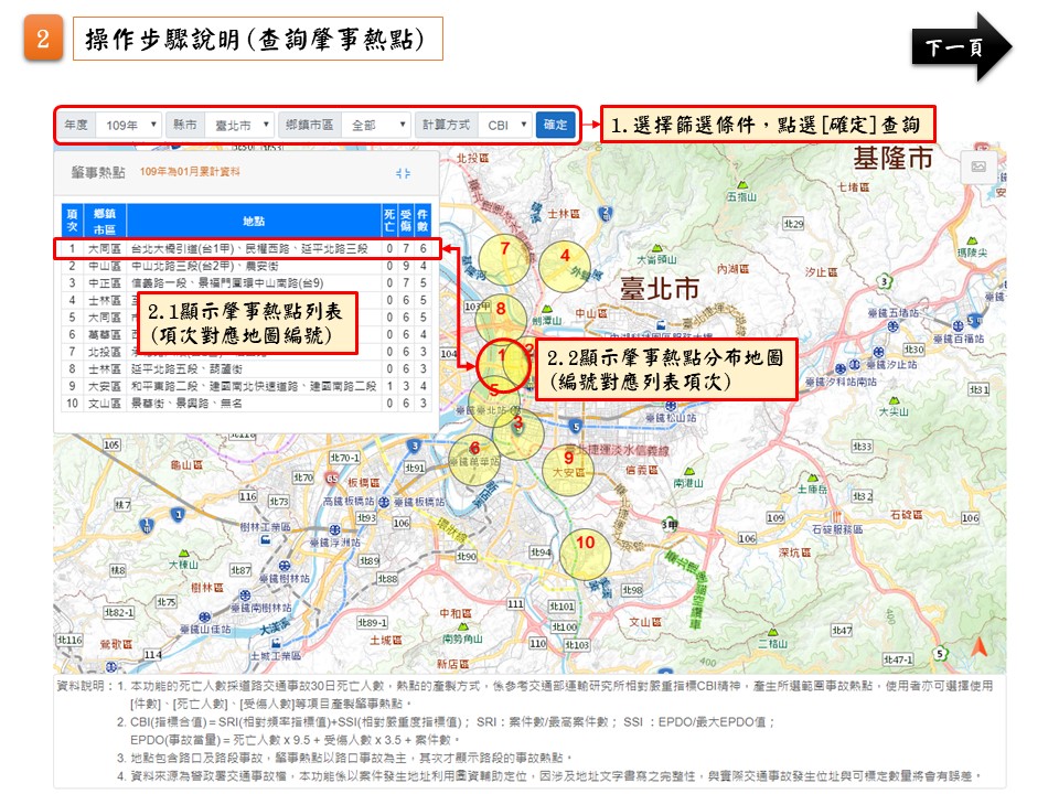 肇事熱點功能操作說明(手機版)/投影片2